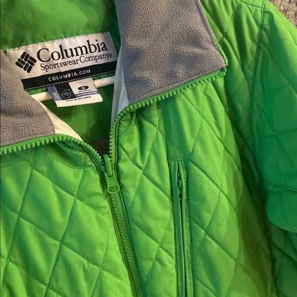 Columbia Bright Green Quilted Core Interchange Jacket women’s small - Picture 3 of 7